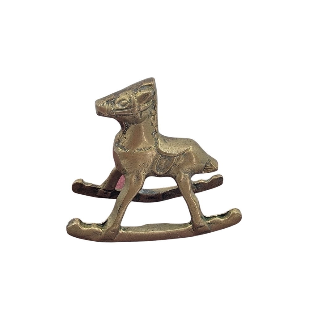 Vintage brass rocking horse - Picture 3 of 7